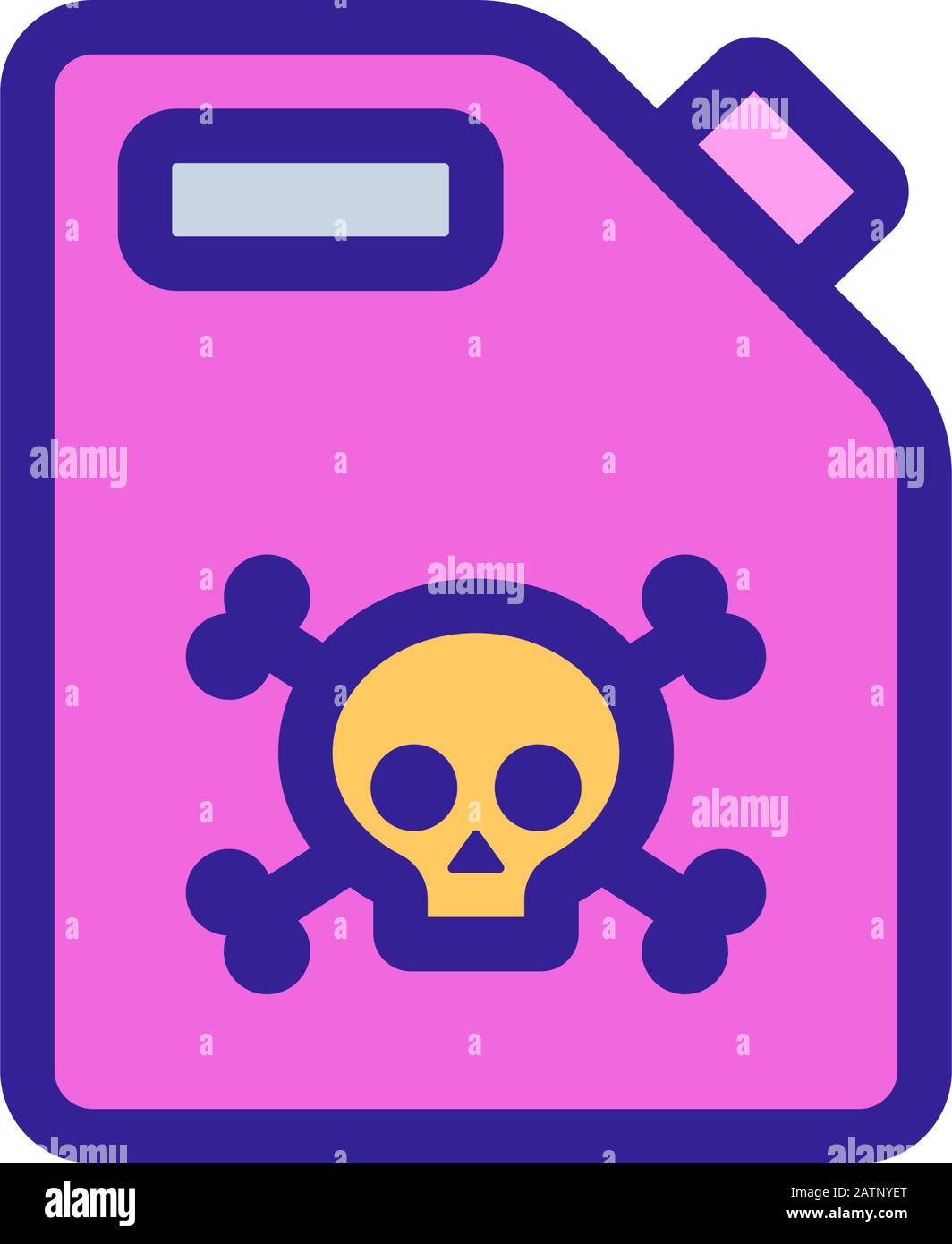 Serbatoio con icona di veleno vettore. Isolate il simbolo di contorno illustrazione Illustrazione Vettoriale