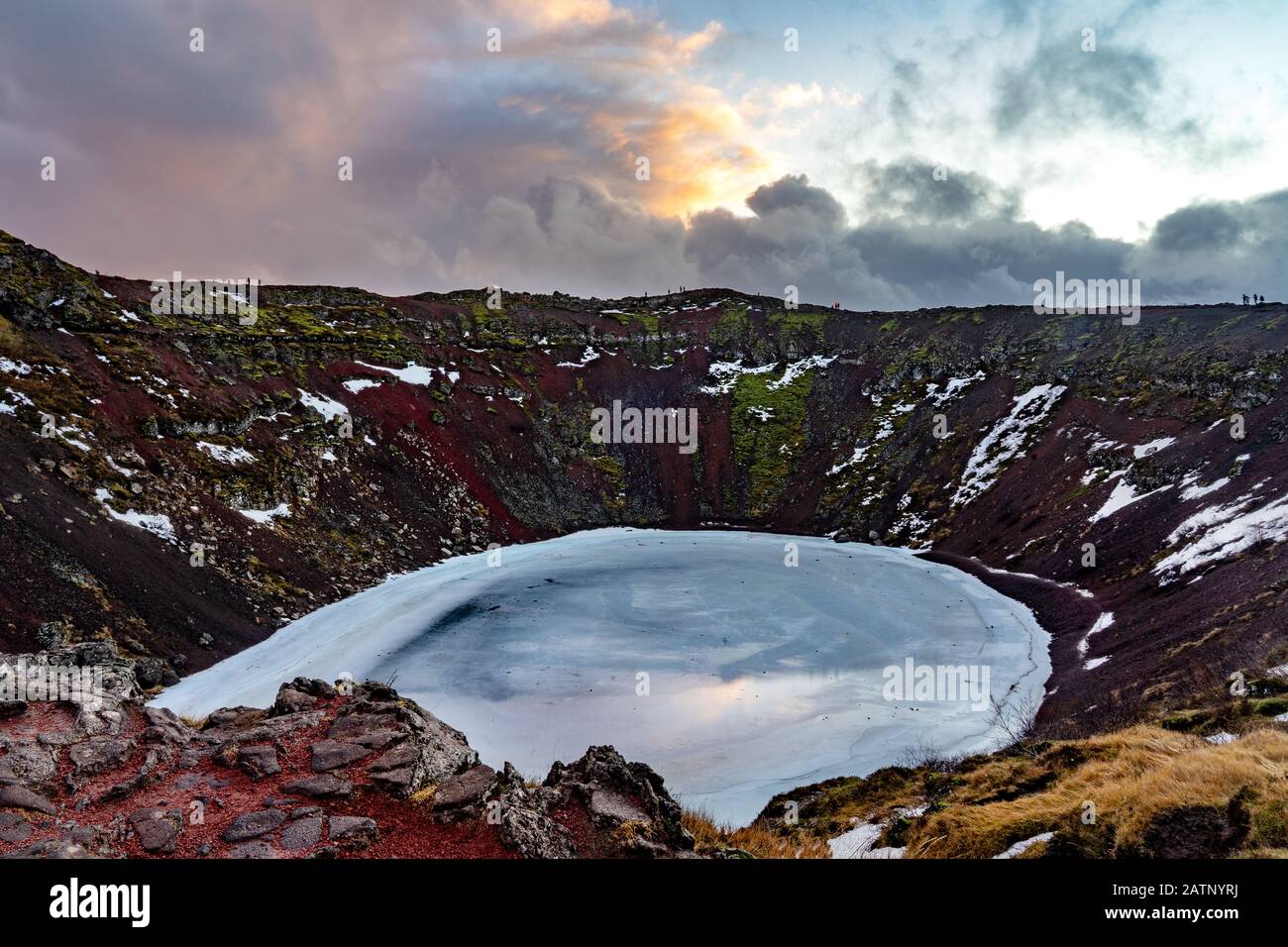 Kerith cratere in Islanda meraviglie naturali avventure in Islanda Foto Stock