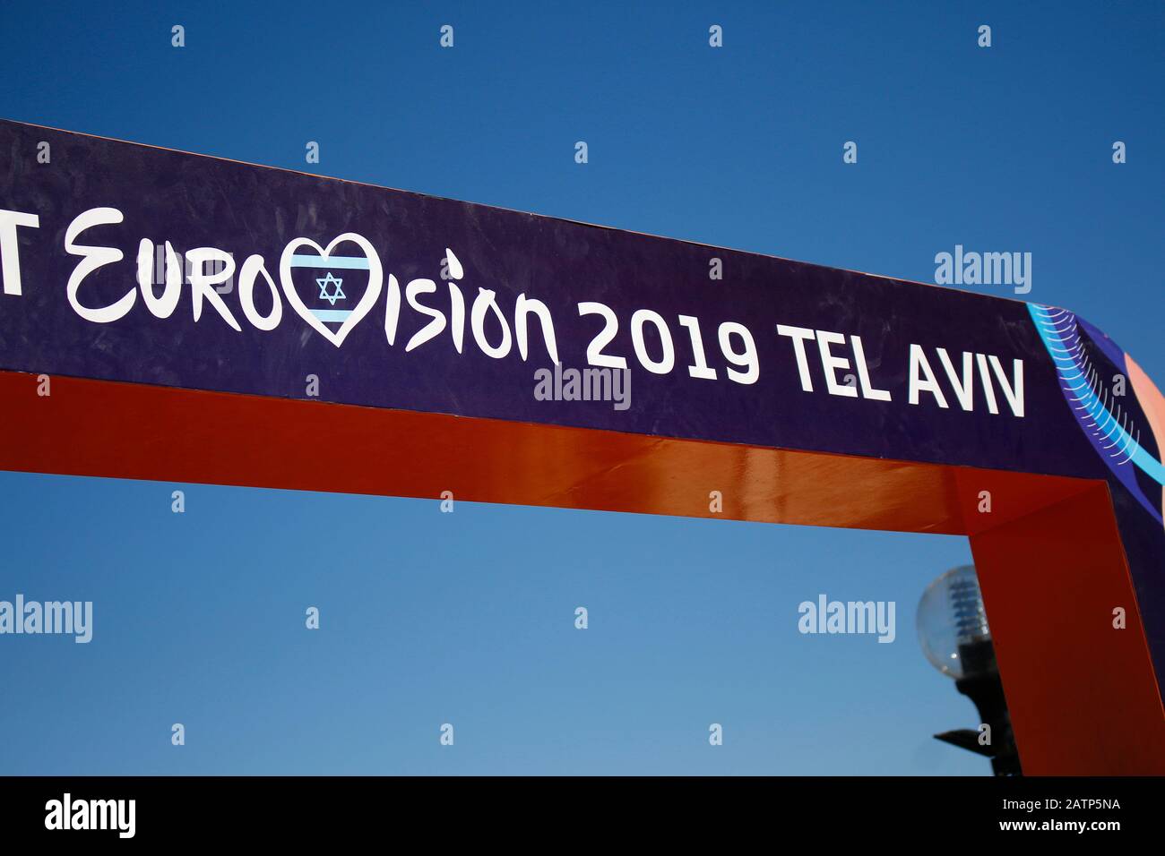 Das Logo der Marke/ il logo del marchio 'Eurovision Song Contest 2019', Tel Aviv, Israele (nur fuer redaktionelle Verwendung. Barile Werbung. Referenz Foto Stock