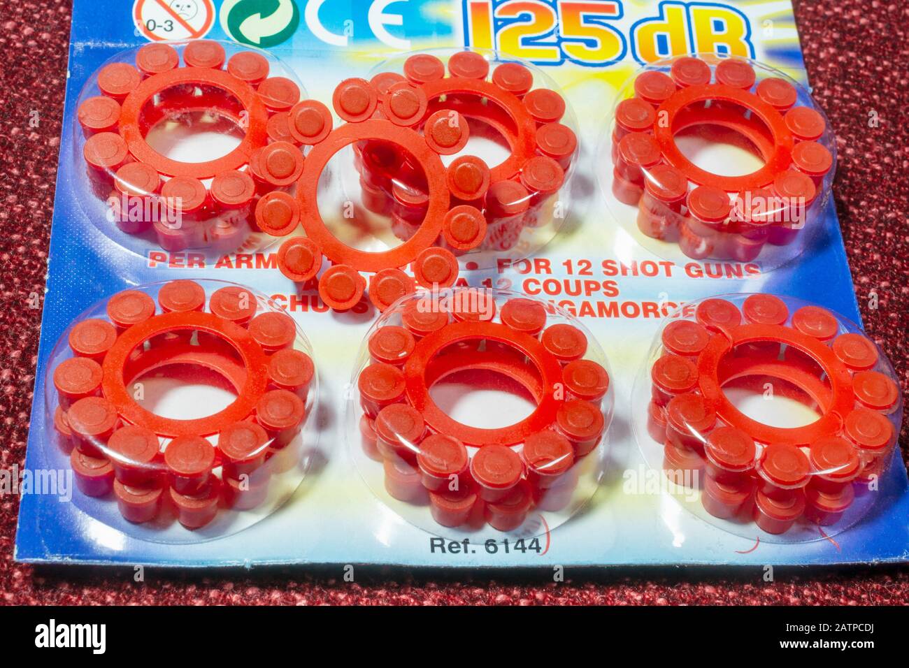 Circle diskcaps per pistole giocattolo Foto Stock