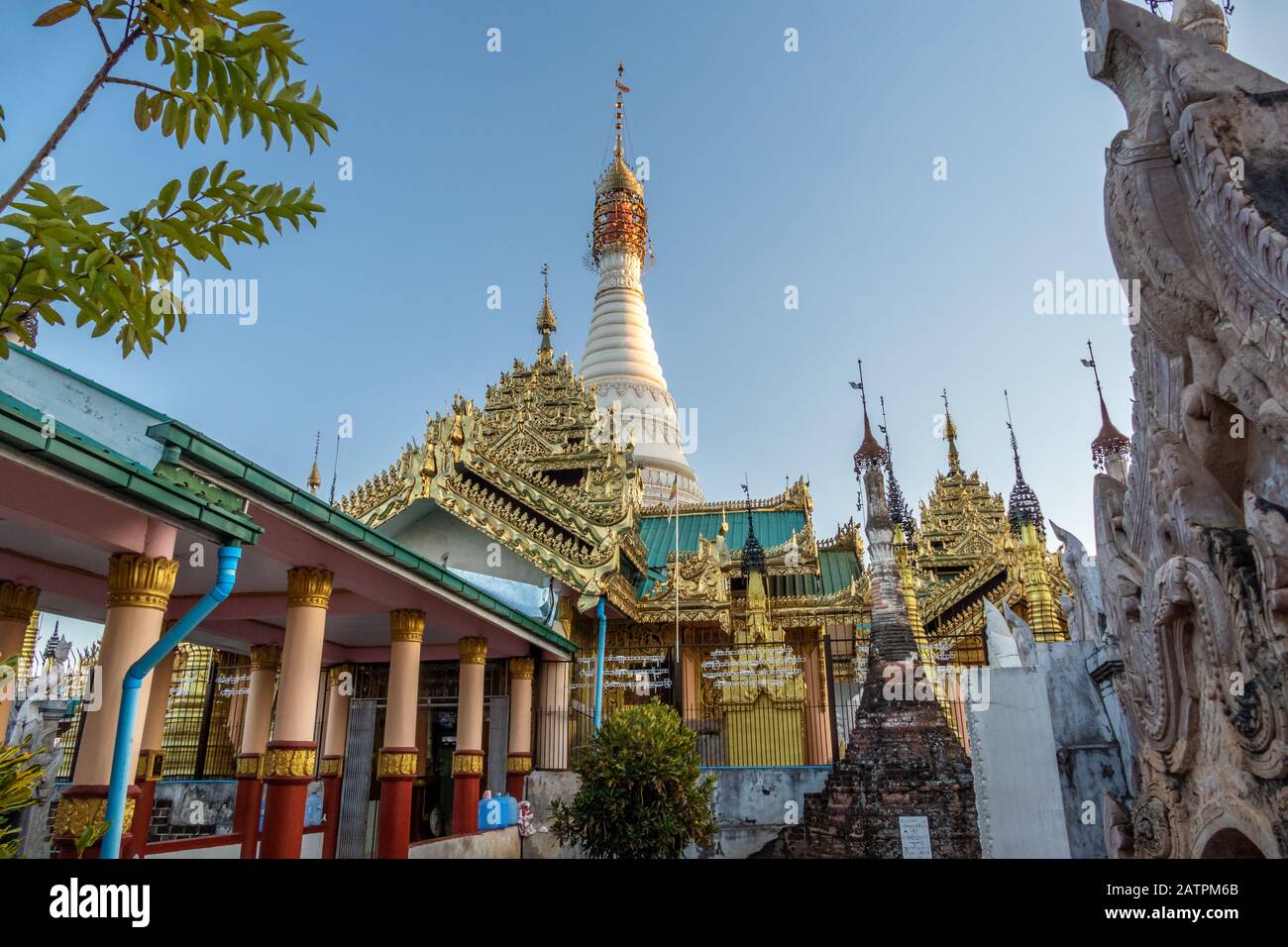 Stupa alla Pagoda di Kakku, stato di Shan, Myanmar Foto Stock