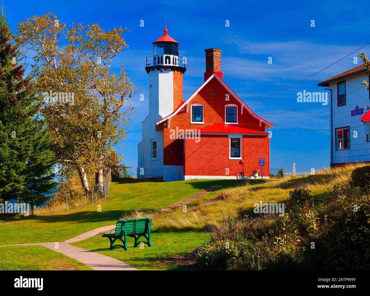 Eagle River Lighthouse, Eagle river, michigan, Stati Uniti d'America Foto Stock