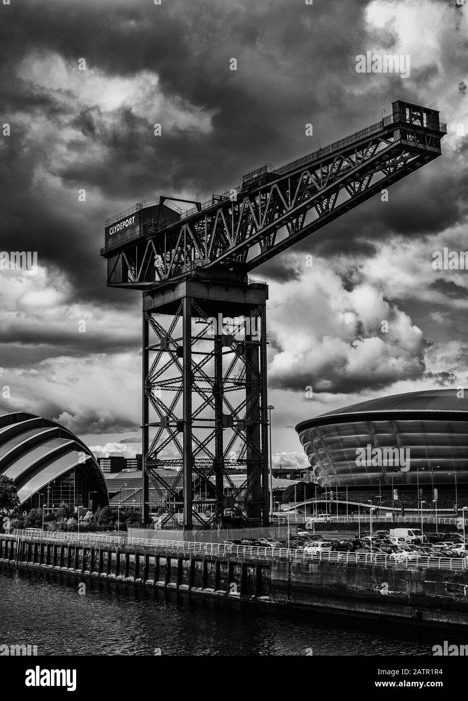 Una serie di immagini in bianco e nero, che mostrano varie scene della città scozzese di Glasgow. Foto Stock