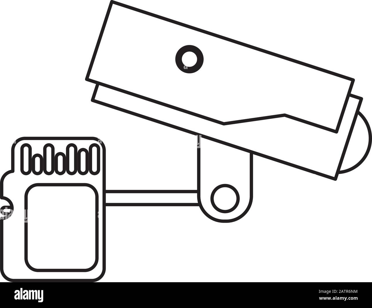 videocamera cctv con scheda sd Illustrazione Vettoriale