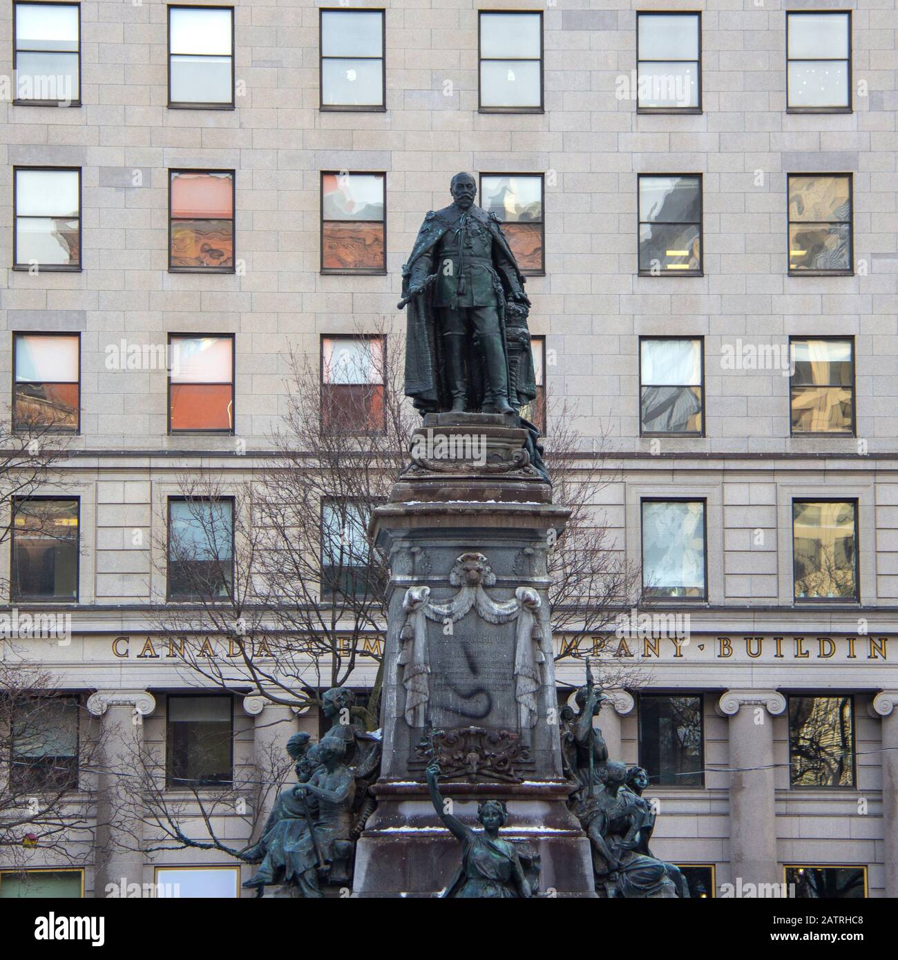 Statua In Phillips Square, Montreal Foto Stock