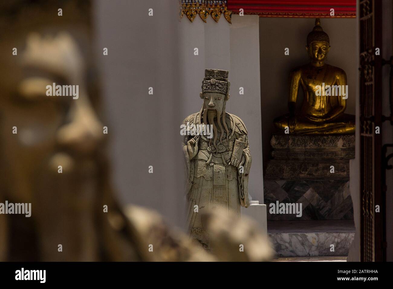 Wat Pho tempio di Bangkok, Tailandia. Foto Stock