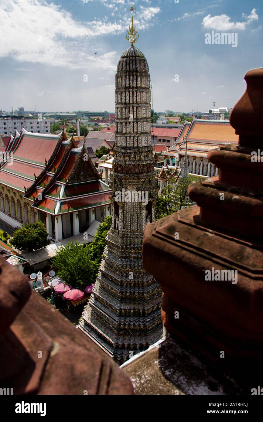 Wat Arun Temple, Bangkok, Tailandia. Foto Stock