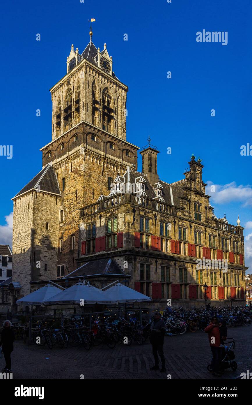 Delft, Paesi Bassi, Olanda, 18 Gennaio 2020. Stadhuis (Municipio) (Stile Rinascimentale) Foto Stock