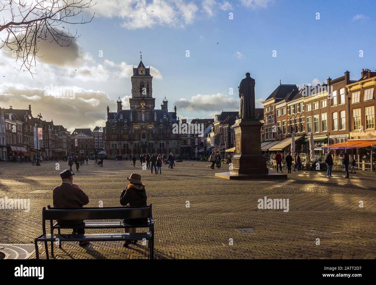 Delft, Paesi Bassi, Olanda, 18 Gennaio 2020. Stadhuis (Municipio) (Stile Rinascimentale) Foto Stock