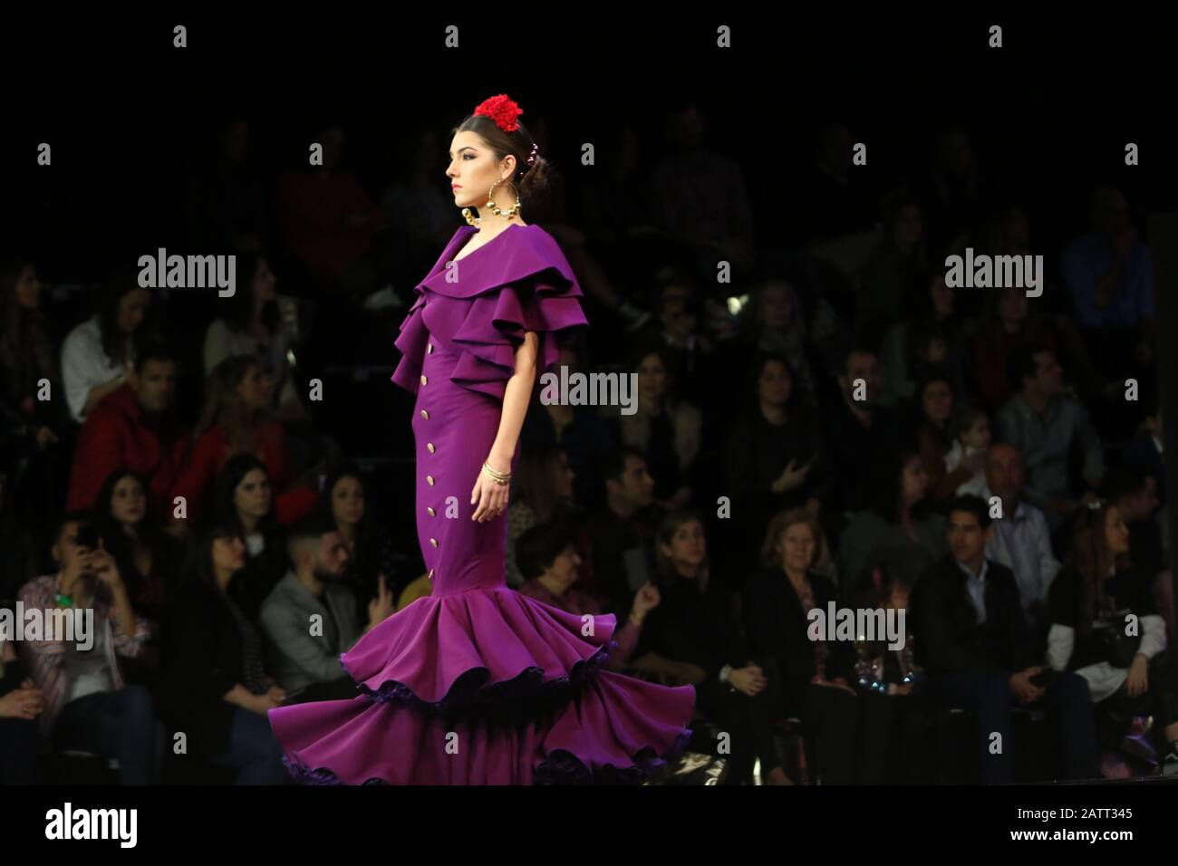 2 febbraio 2020: 3 febbraio 2020 (Siviglia) Oggi è stato celebrato l'ultimo giorno della 25 edizione della porta di moda Flamenca International, SIMOF nel Palazzo dei Congressi di Siviglia (Credit Image: © Lorenzo Carnero/ZUMA Wire) Foto Stock