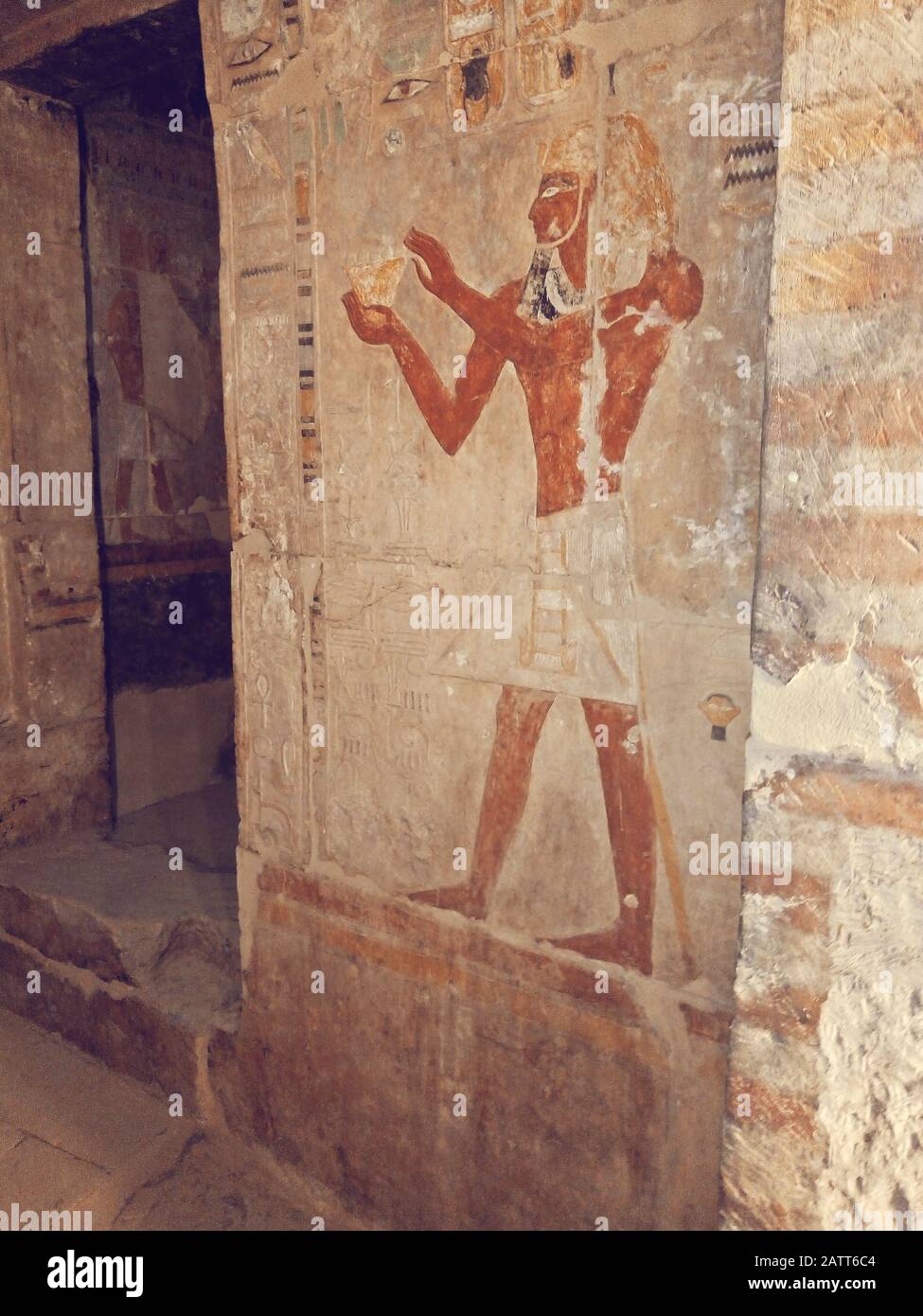 Particolare del Tempio di Luxor, Egitto Foto Stock