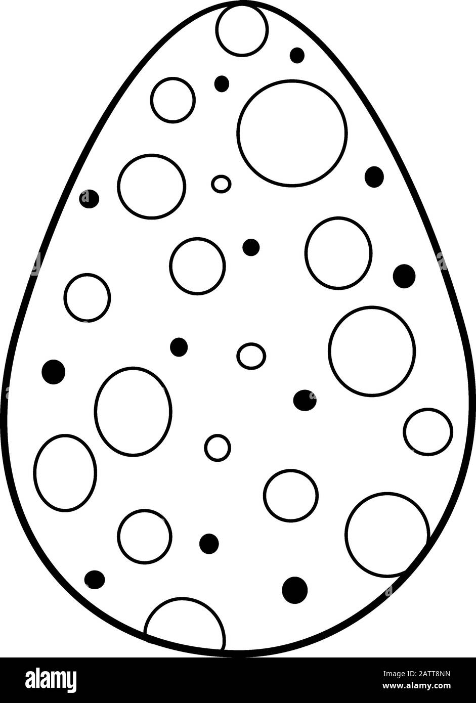 Vettore di un uovo di Pasqua adatto per colorare il libro Illustrazione Vettoriale