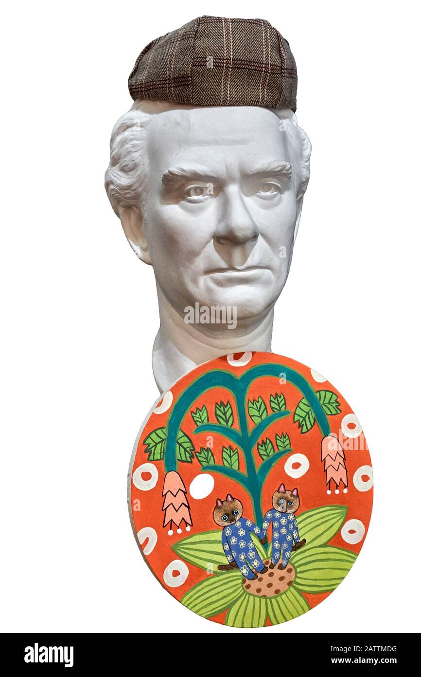 Amando ancora vita busto tagliato fuori da un uomo che indossa un cappuccio piatto Foto Stock