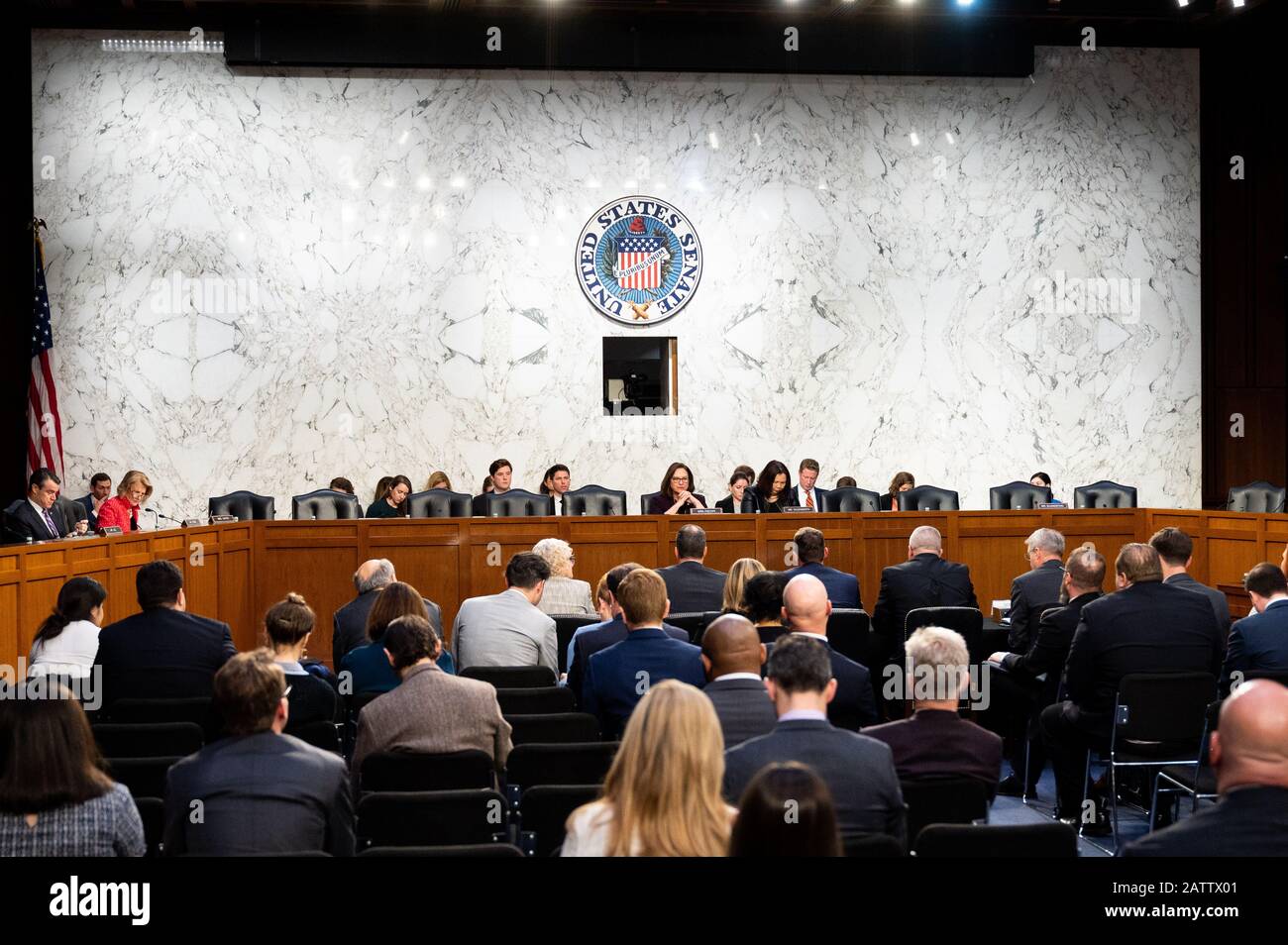 Washington, Stati Uniti. 04th Feb, 2020. Comitato del Senato per il commercio, la scienza e i trasporti audizione sulle prospettive delle parti interessate sul trasporto in America. Credit: Sopa Images Limited/Alamy Live News Foto Stock