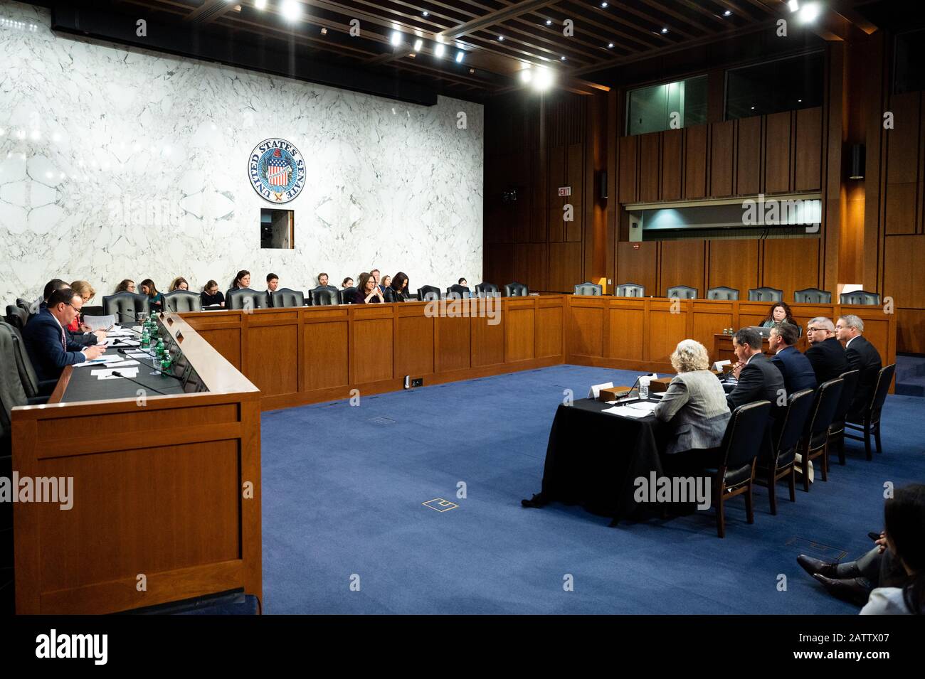 Washington, Stati Uniti. 04th Feb, 2020. Comitato del Senato per il commercio, la scienza e i trasporti audizione sulle prospettive delle parti interessate sul trasporto in America. Credit: Sopa Images Limited/Alamy Live News Foto Stock