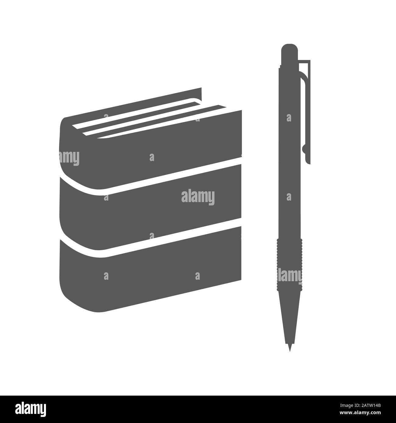 Icona libro simbolo moderno per grafica e web design Illustrazione Vettoriale