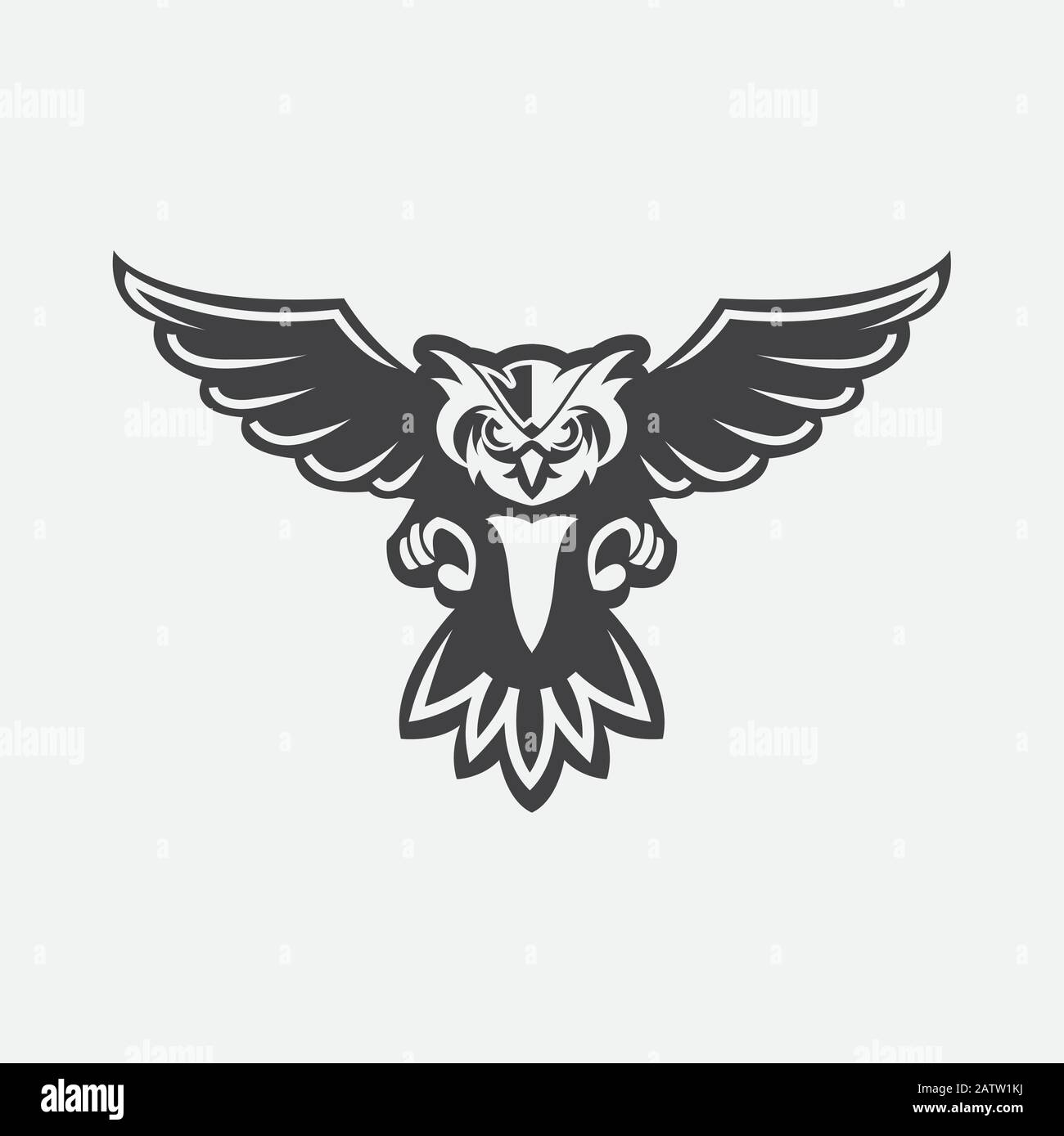 Icona vettore OWL in stile moderno piatto per web, grafica e mobile design Illustrazione Vettoriale