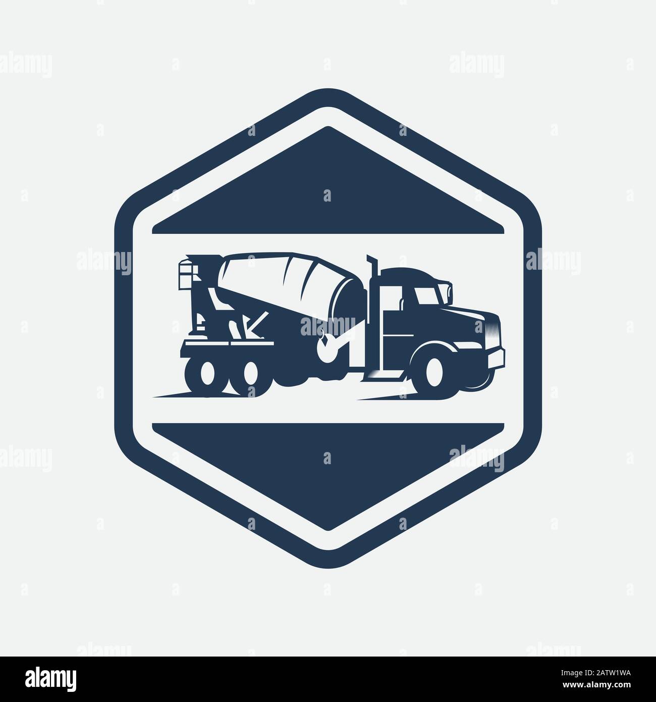immagine piatta vettoriale icona autocarro in cemento per disegno grafico e web isolato su sfondo nero dalla collezione di trasporto Illustrazione Vettoriale