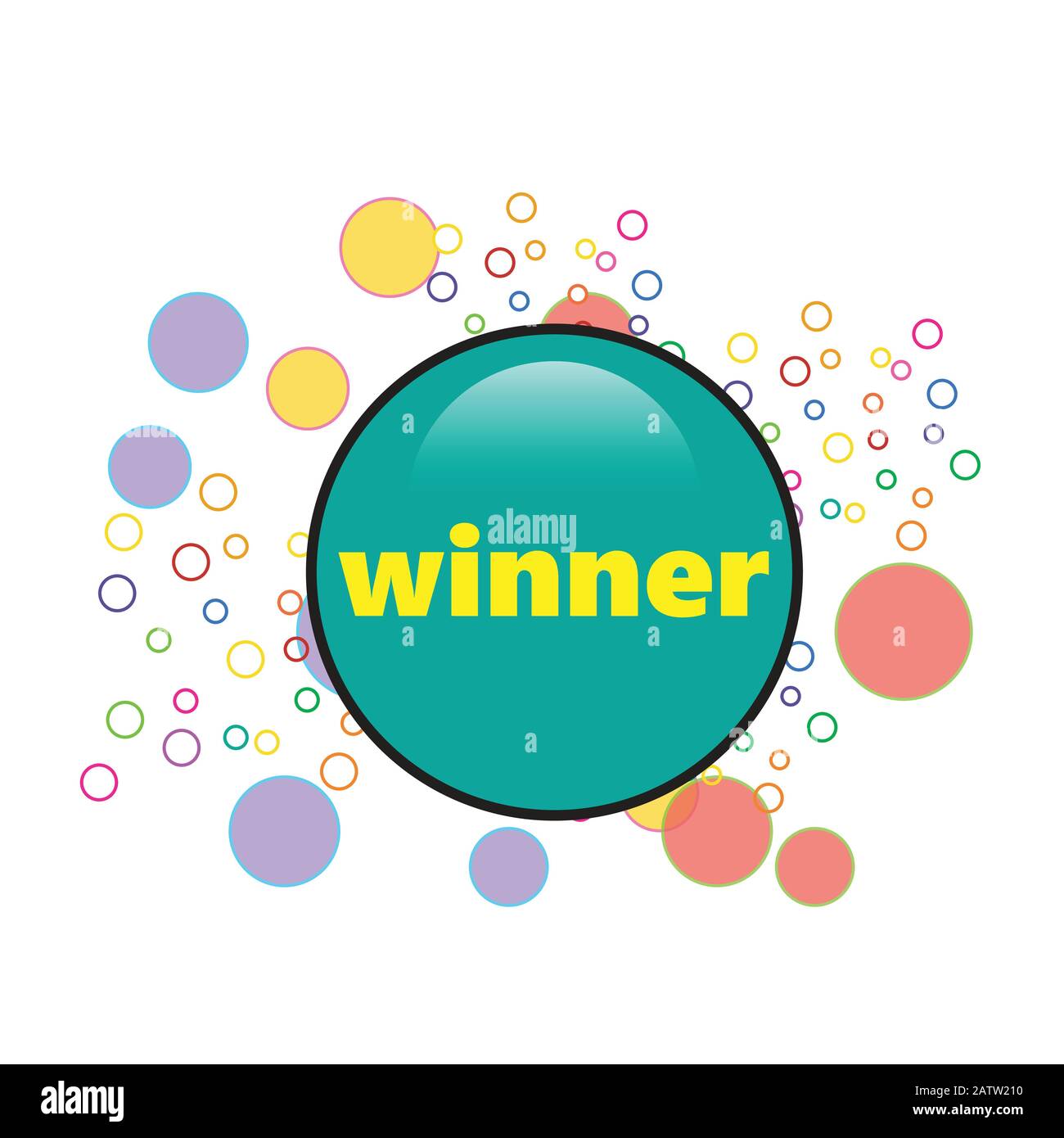 Icona messaggio cloud parlare con il Vincitore del testo. Sfondo per poster promozionali, volantini pubblicitari, brochure o opuscoli, banner sconto. Illust Vettore Illustrazione Vettoriale