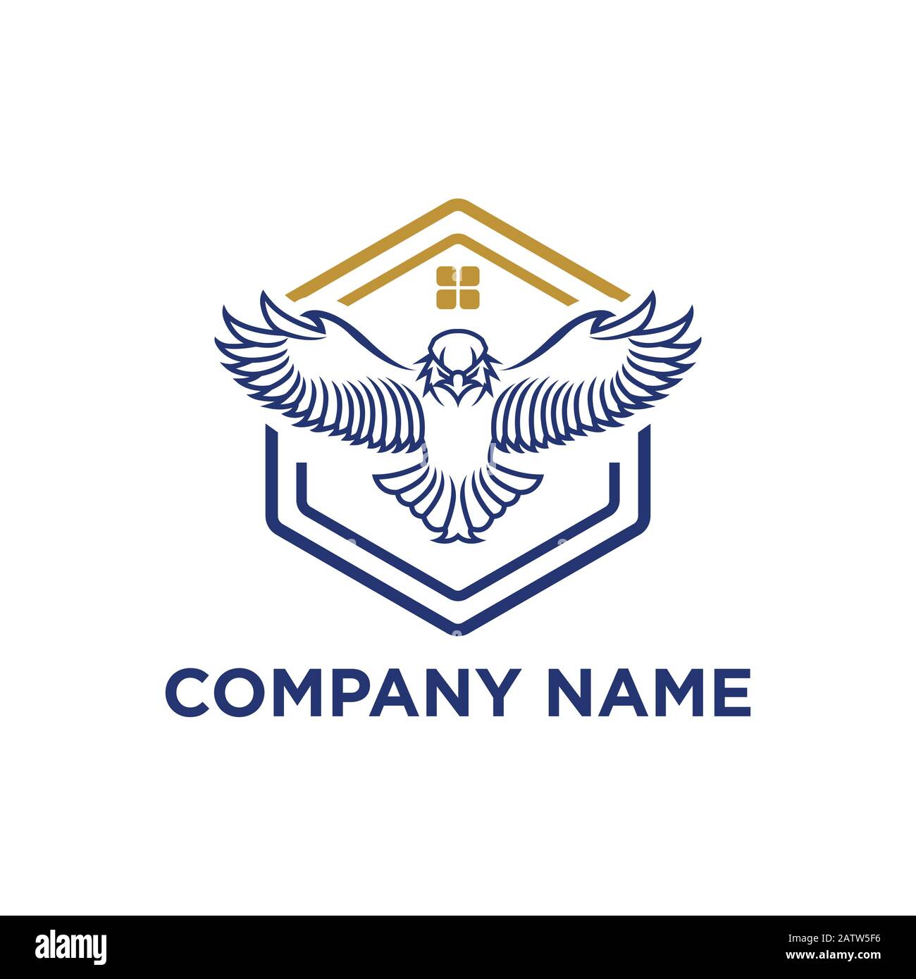 Modello Di Logo Eagle Falcon Vector, Eagle Logo Vector Black, Eagle Vector Eps10 Illustrazione Vettoriale