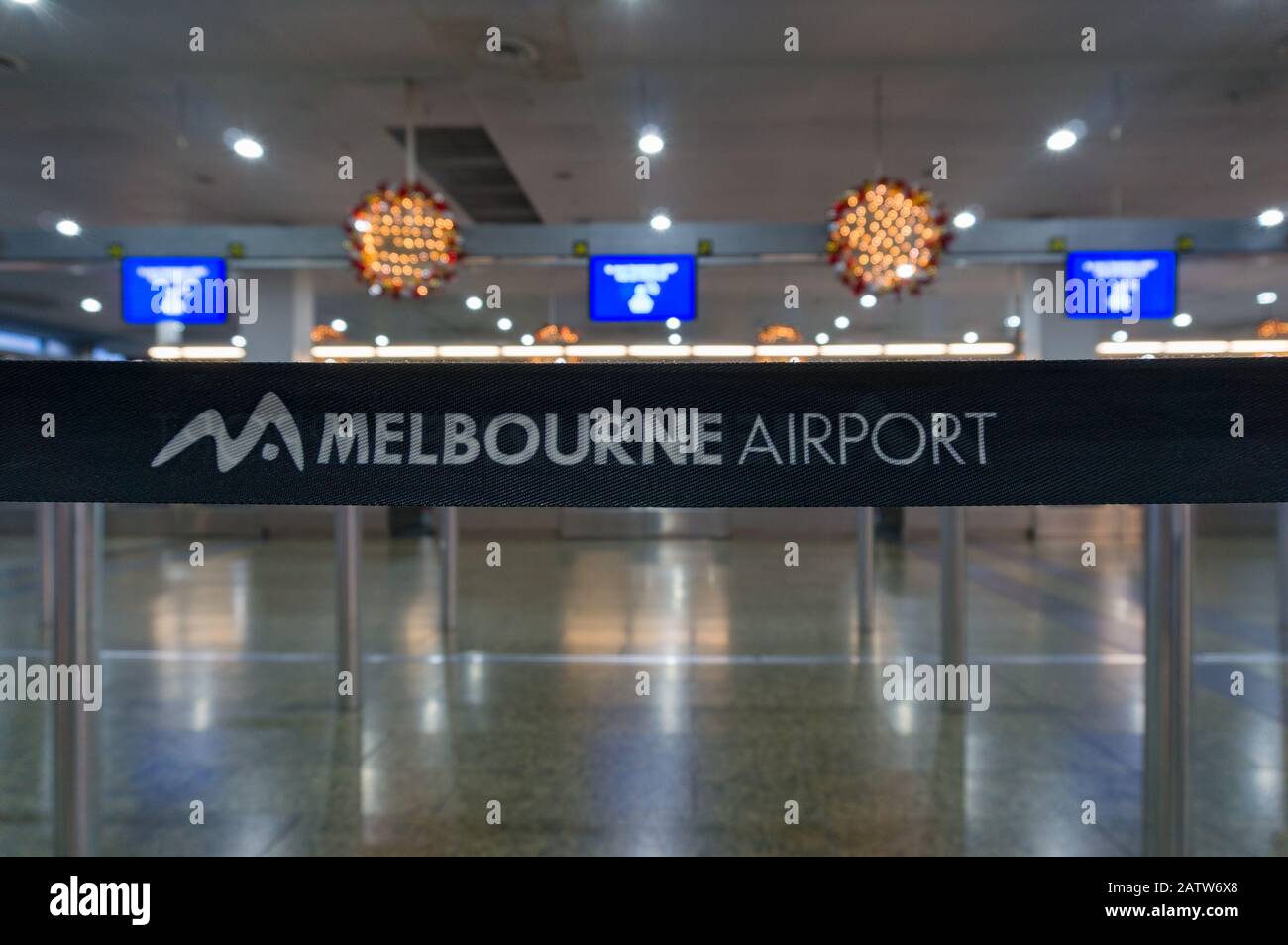 Melbourne, Australia - 10 dicembre 2016: Zona di check-in all'aeroporto di Melbourne Foto Stock