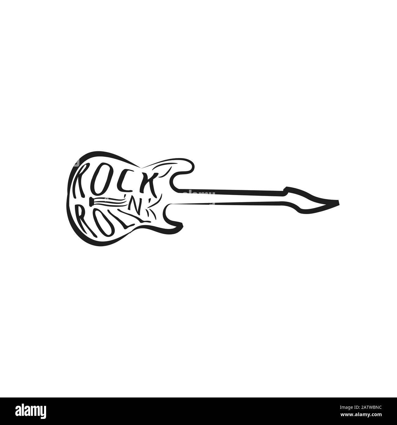 Icona chitarra vettore, strumento acustico segno Isolato su sfondo bianco. Stile Flat trendy per design grafico, logo, sito Web, social media, Illustrazione Vettoriale