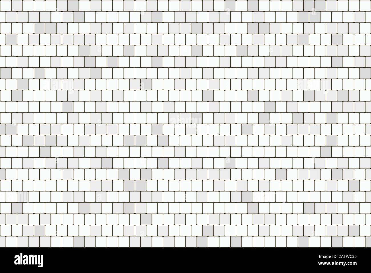 Astratto bianco e grigio quadrato muro modello di mattoni sfondo opere d'arte. Da utilizzare per annuncio, poster, progettazione di modelli, stampa, titolo. Illustrazione vettore eps10 Illustrazione Vettoriale