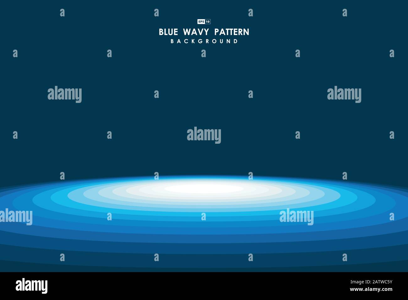 Astratto minimo blu ondulato disegno di fondo geometrico rotondo. Da utilizzare per annuncio, poster, progettazione di modelli, pagina. Illustrazione vettore eps10 Illustrazione Vettoriale