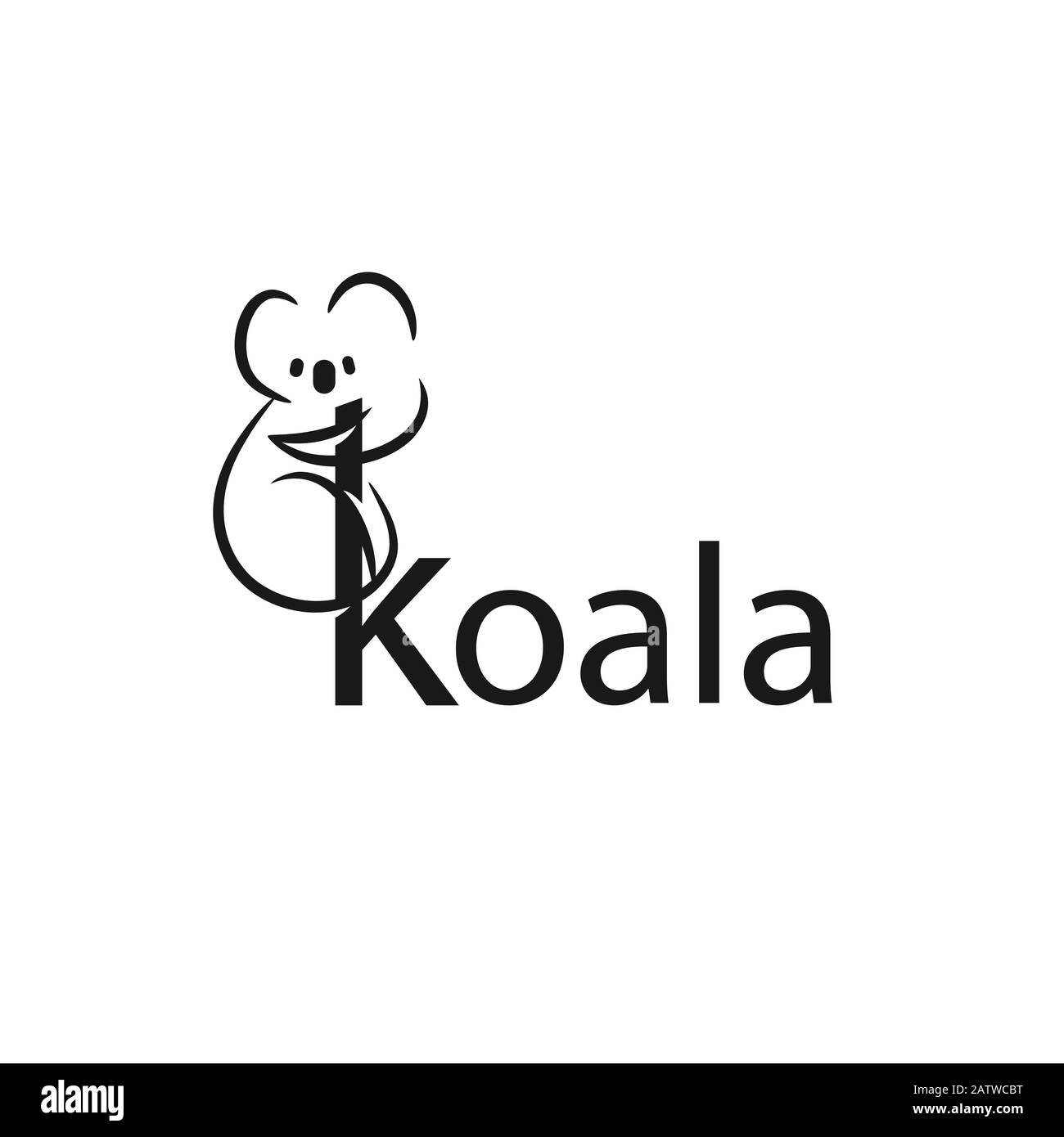 MODELLO SIMBOLO ICONA LOGO KOALA Illustrazione Vettoriale