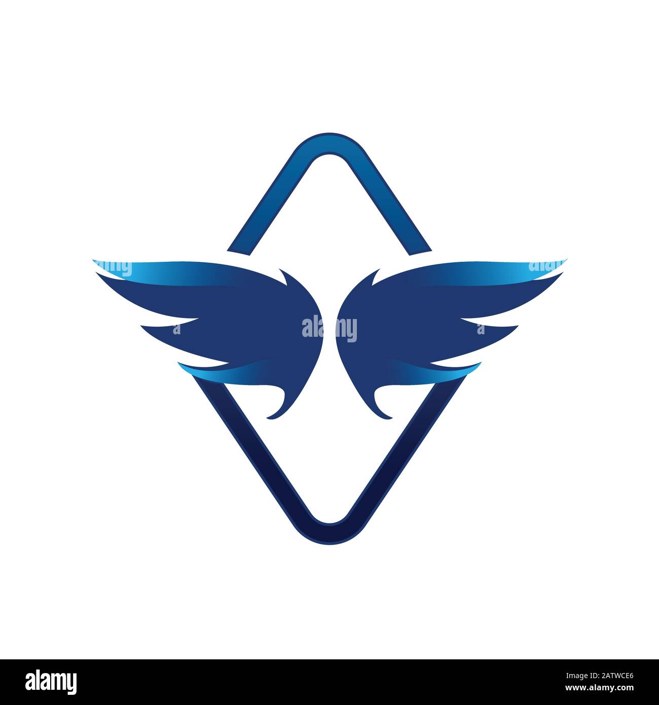Logo Falcon Wings modello vettoriale icona logo design Illustrazione Vettoriale