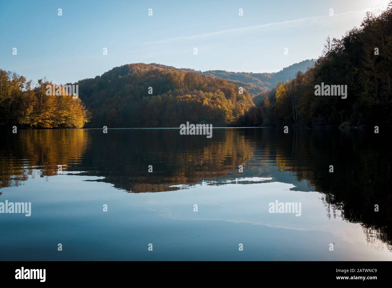 Uomo fatto lago in Serbia Foto Stock