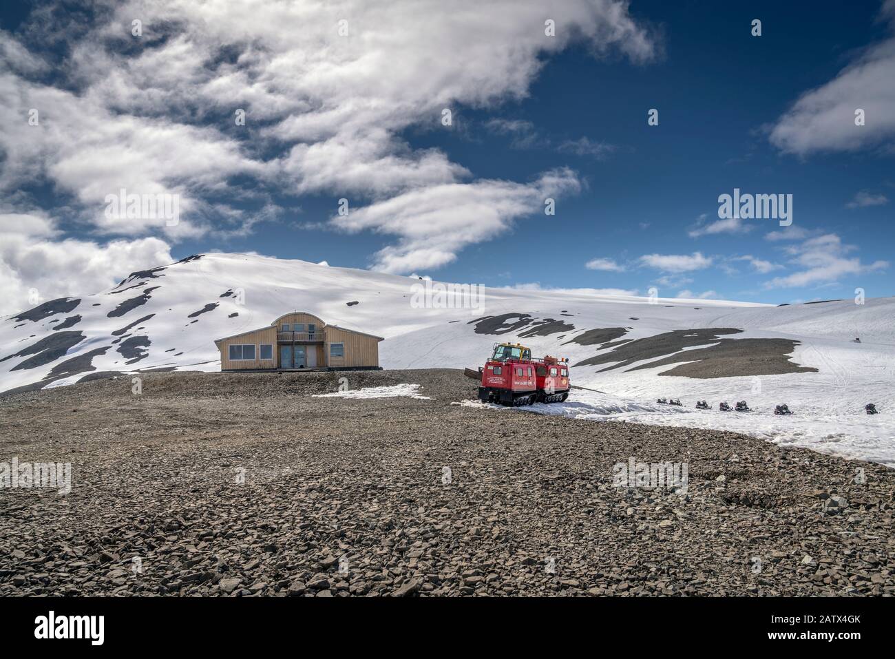 Spedizione Glaciale, Vatnajokull Ice Cap, Islanda Foto Stock