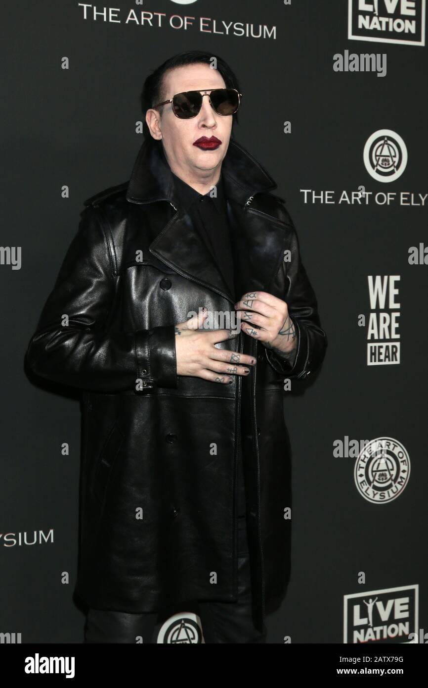 Art Of Elysium Gala - Arrivi Al Hollywood Palladium Il 4 Gennaio 2020 A Los Angeles, California, Con: Marilyn Manson Dove: Los Angeles, California, Stati Uniti Quando: 05 Jan 2020 Credit: Nicky Nelson/Wenn.com Foto Stock