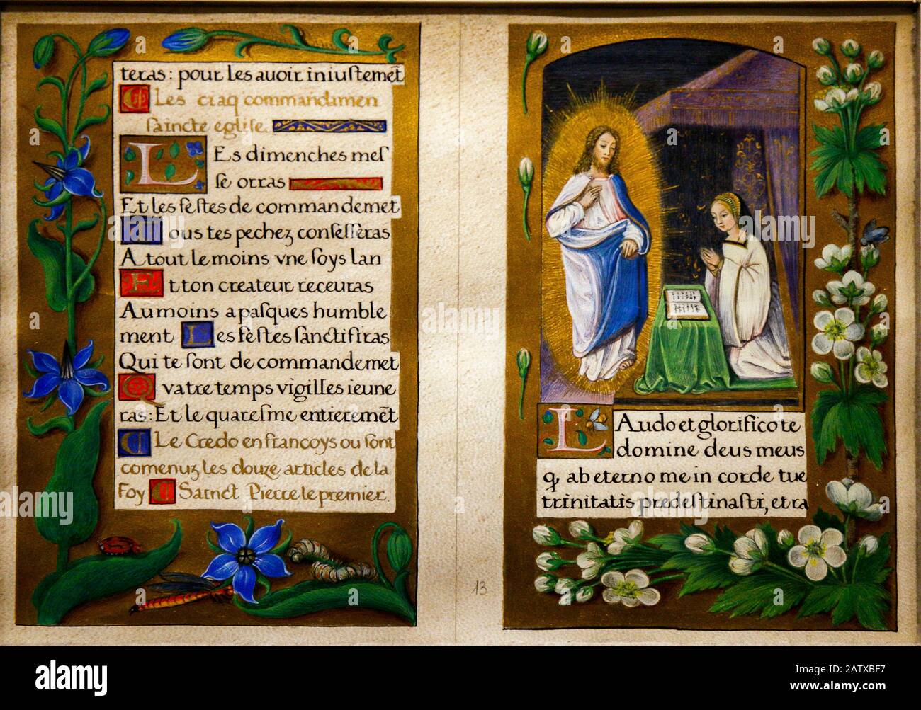 Italia Emilia Romagna Ferrara Casa Romei - Libro Delle Ore Di Renata Di Francia Foto Stock