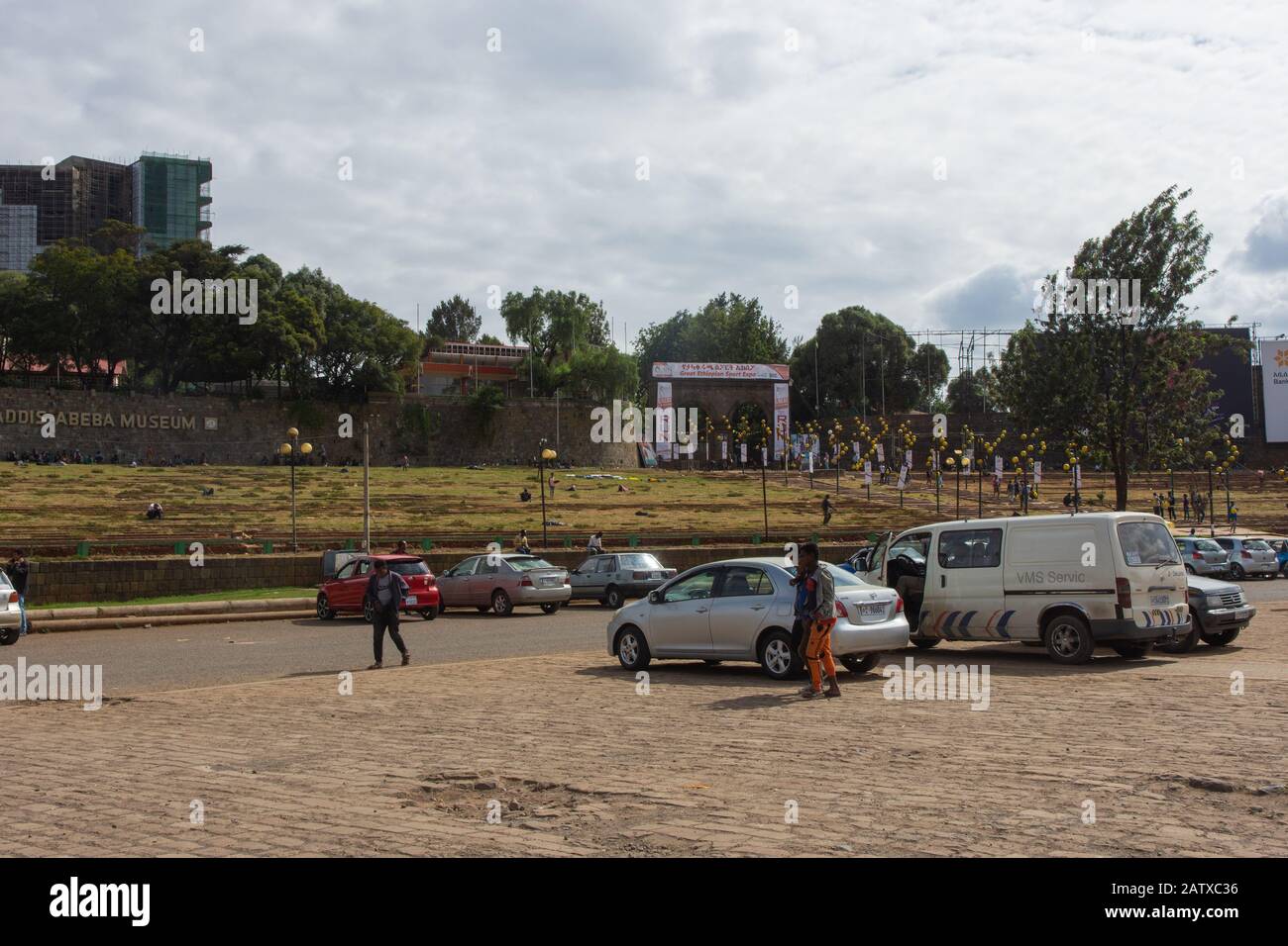 Addis Abeba, Etiopia - novembre 2018: Grande fiera etiope in piazza Meskel. La grande corsa etiope è il più grande evento di corsa in Africa Foto Stock