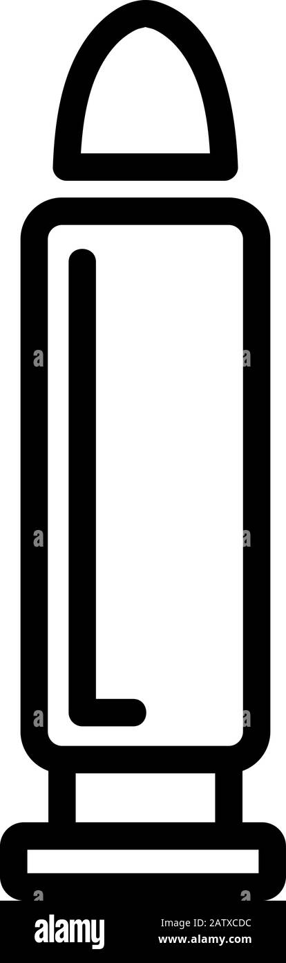 icona a forma di punto elenco. Illustrazione del simbolo del contorno isolato Illustrazione Vettoriale