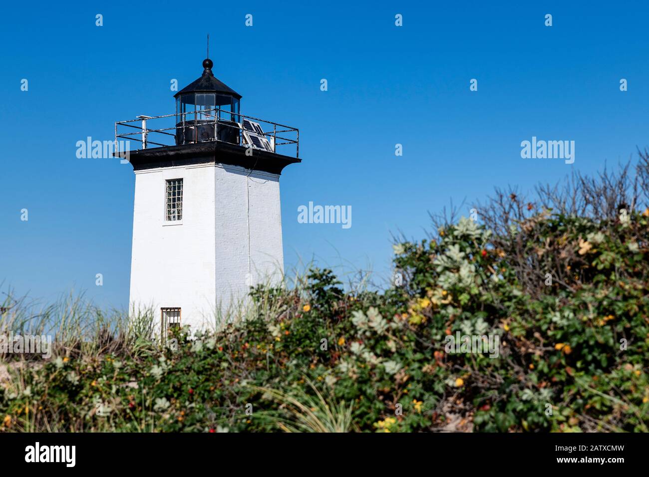 Legno fine faro, a Provincetown, Cape Cod, Massachusetts, STATI UNITI D'AMERICA. Foto Stock