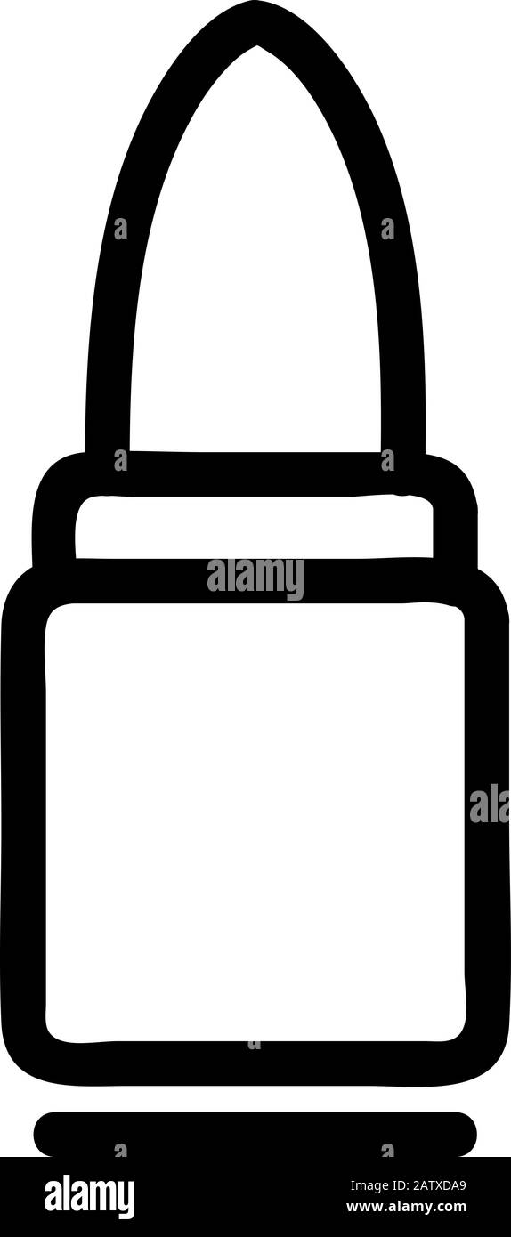 icona a forma di punto elenco. Illustrazione del simbolo del contorno isolato Illustrazione Vettoriale