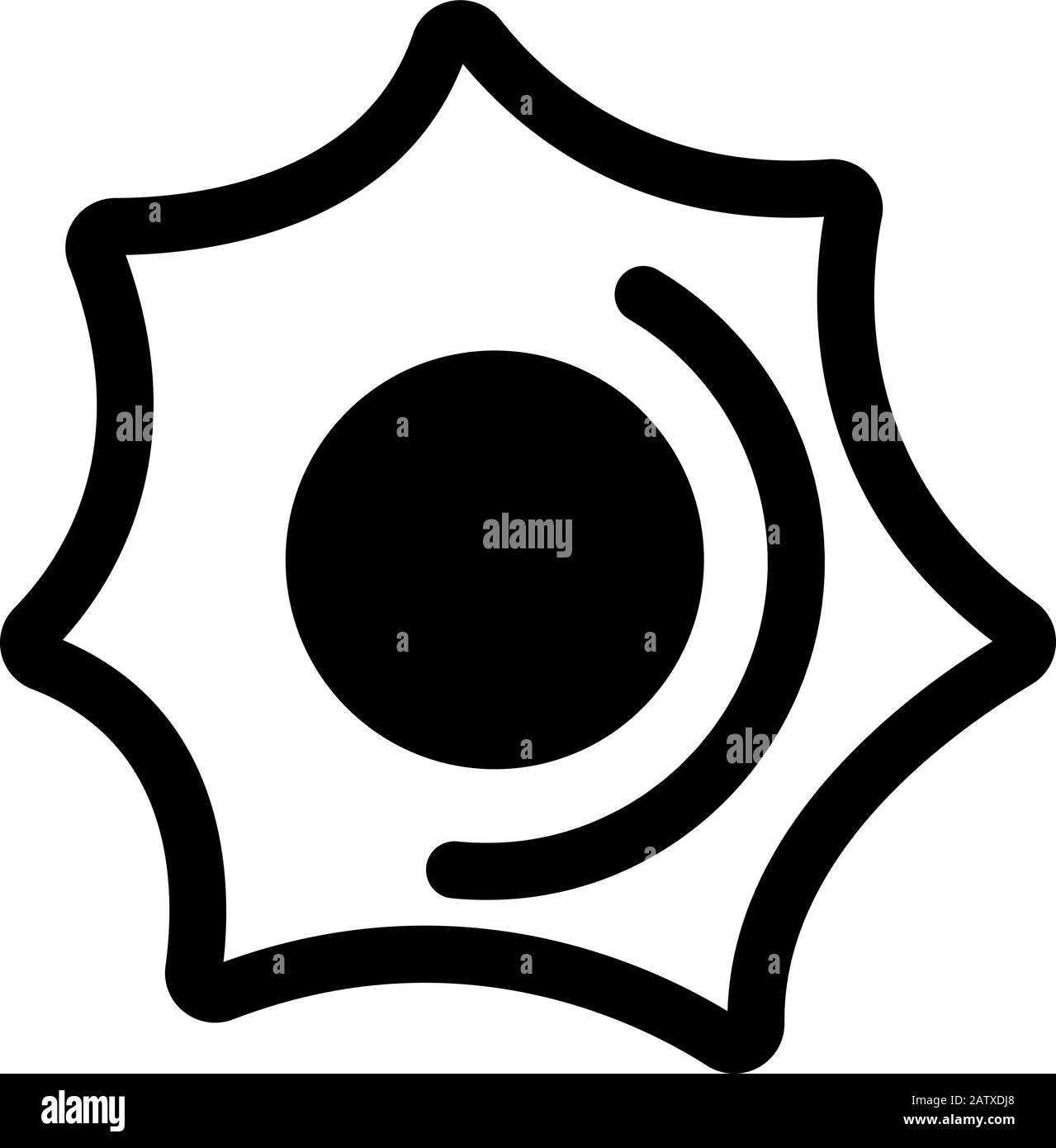 icona a forma di punto elenco. Illustrazione del simbolo del contorno isolato Illustrazione Vettoriale