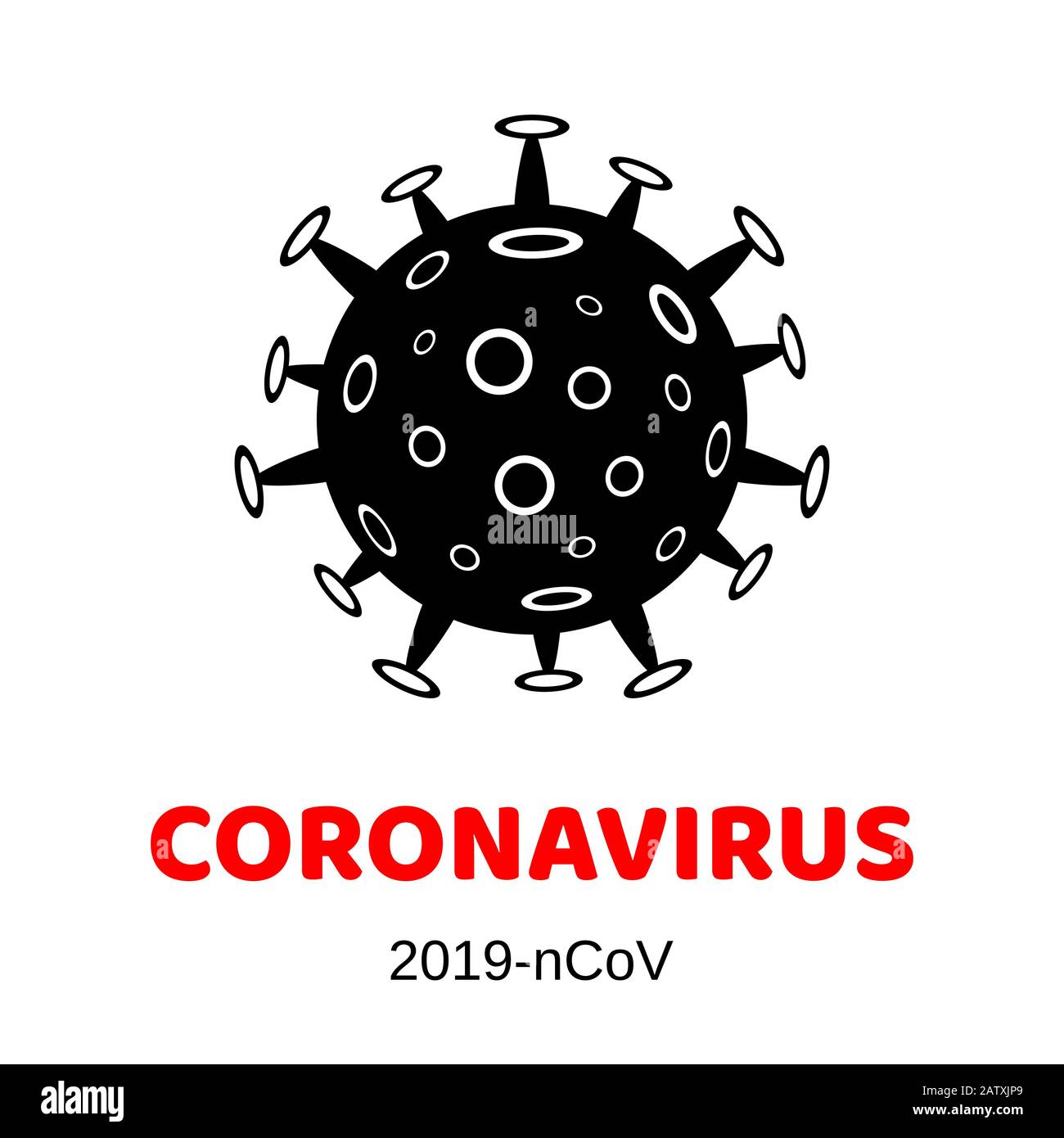 Mers-Cov (coronavirus della sindrome respiratoria del Medio Oriente), Nuovo coronavirus (2019-nCoV), modello di ceppo del virus astratto del coronavirus 2019-nCoV. Vettore i Illustrazione Vettoriale