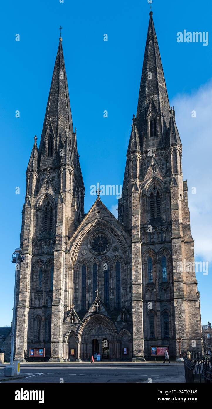 Cattedrale Di St Mary In Palmerston Place, Edimburgo, Scozia, Da Grosvenor Crescent Foto Stock
