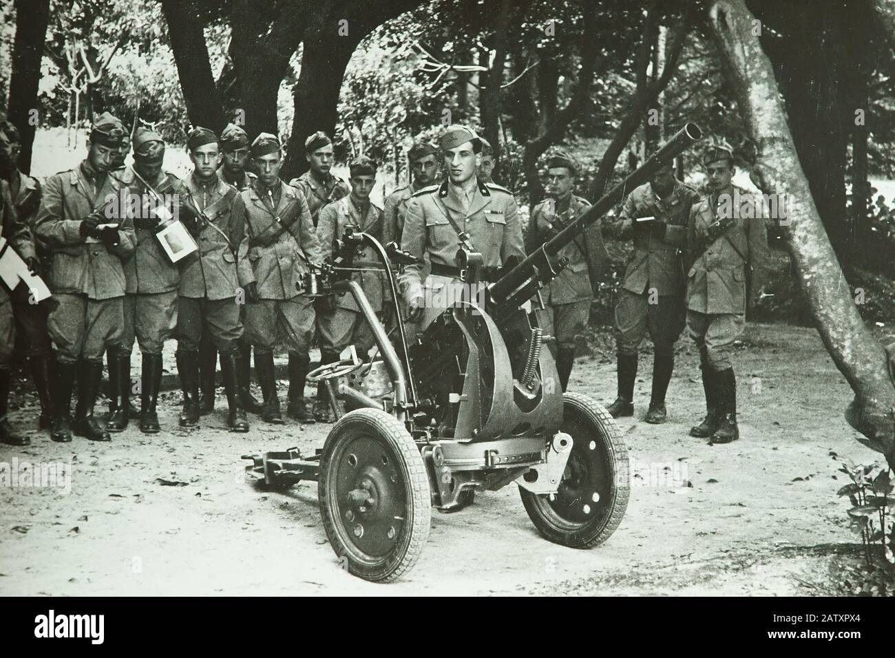 Regio Esercito Italiano, artiglieria, Breda 20/65 Mod. 1935 anni '30 - esercito italiano prima della seconda guerra mondiale - foto storica Foto Stock