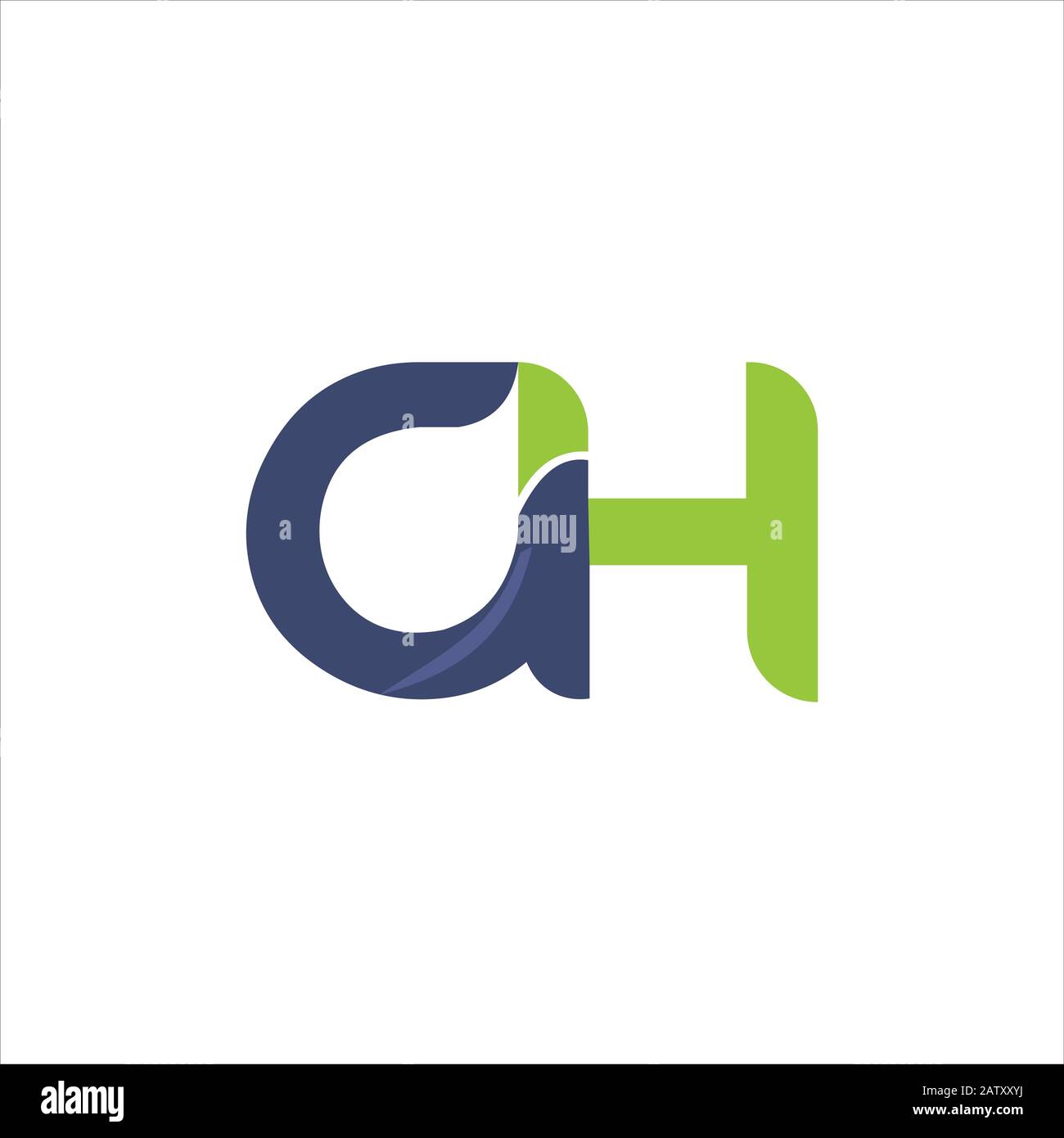 Iniziale lettera gh o hg logo vettore modelli Illustrazione Vettoriale