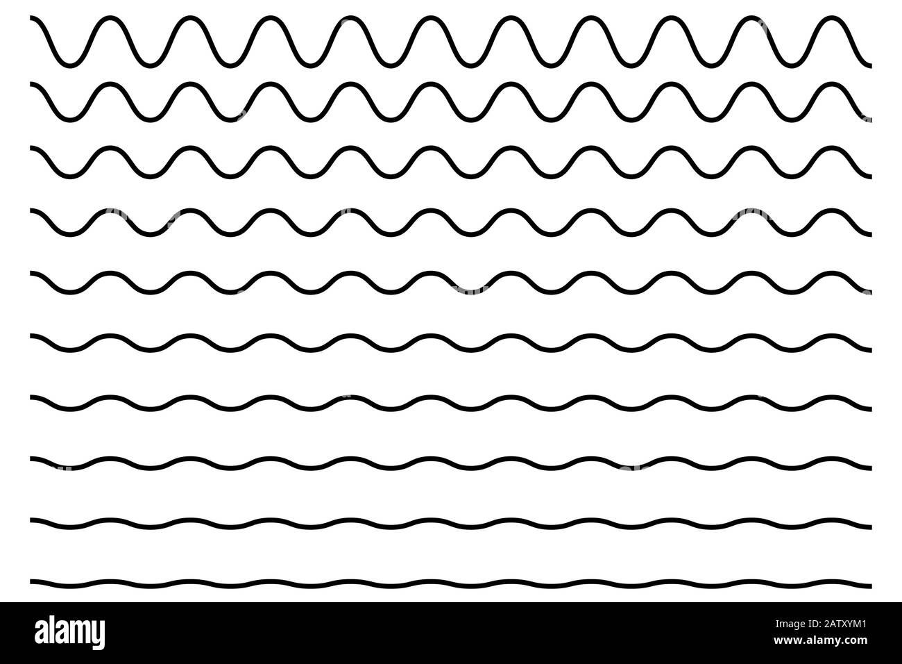 Ripetizione del vettore a zig-zag della linea d'onda Illustrazione Vettoriale