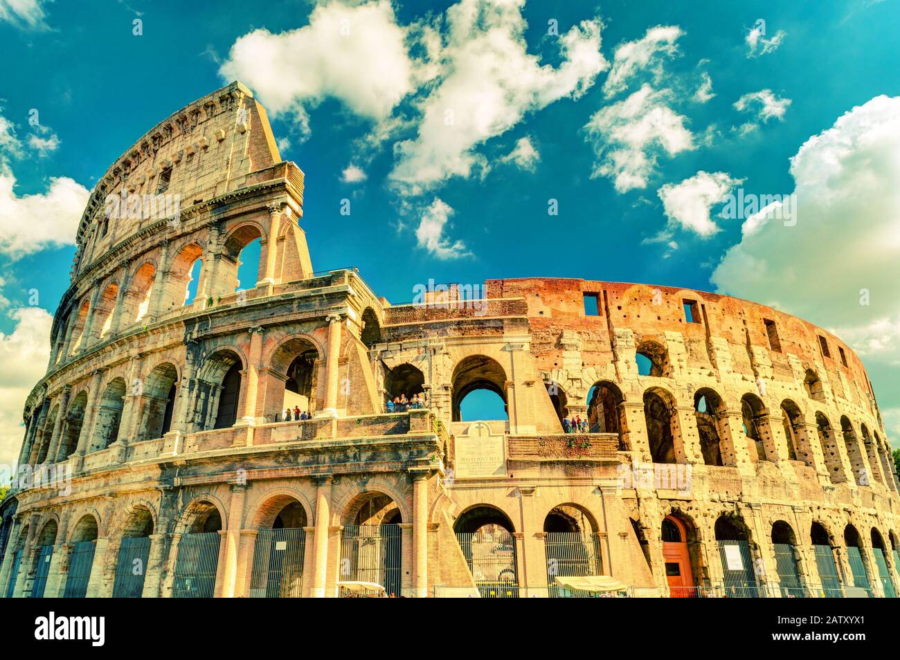 Colosseo A Roma. Vintage Foto. Foto Stock