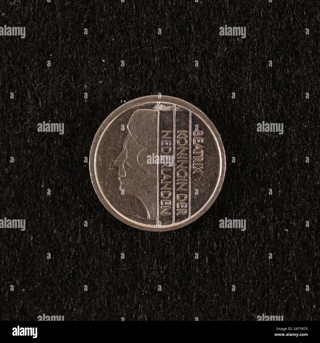 Rückseite einer ehemalien Niederländischen 25 Cent Münze Foto Stock
