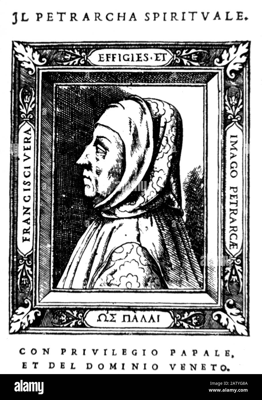 FRANCESCO PETRARCA ( Arezzo 1304 - Arquà 1374 ) celebrato poeta italiano --- POETA - POETA - POESIA - POESIA - LETTERATURA - LETTERATURA - ritratto - Foto Stock