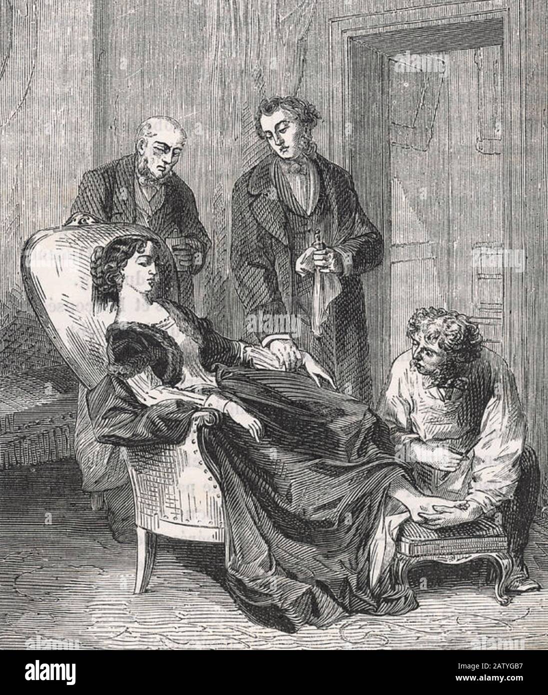 Hannah GREENER (1833-1848) di Winlaton, vicino a Newcastle, che morì dopo aver ricevuto cloroformio per rimozione tjhe di un chiodo della punta. Foto Stock