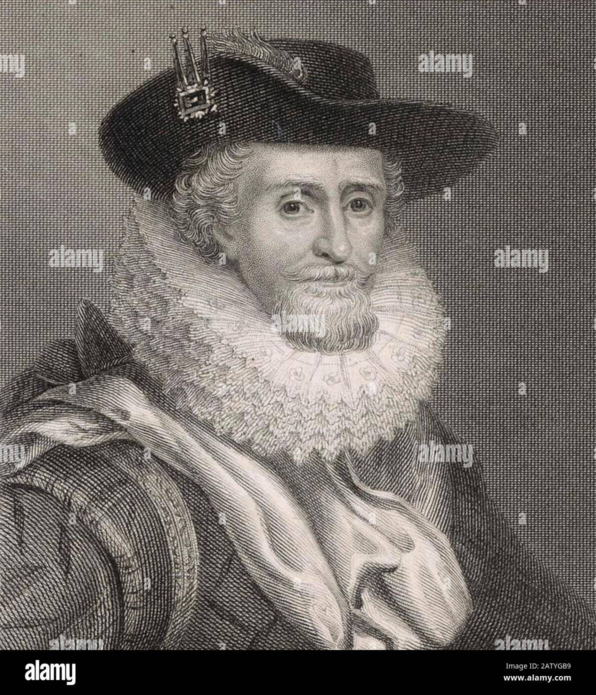 James 1 E V1 (1566-1625) Re di Scozia, Inghilterra e Irlanda Foto Stock