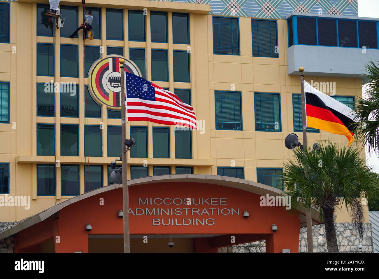 Miccosukee, FL -28 JAN 2020 - Vista della tribù Miccosukee degli Indiani della Florida, una tribù americana nativa riconosciuta a livello federale nello stato statunitense di Flo Foto Stock